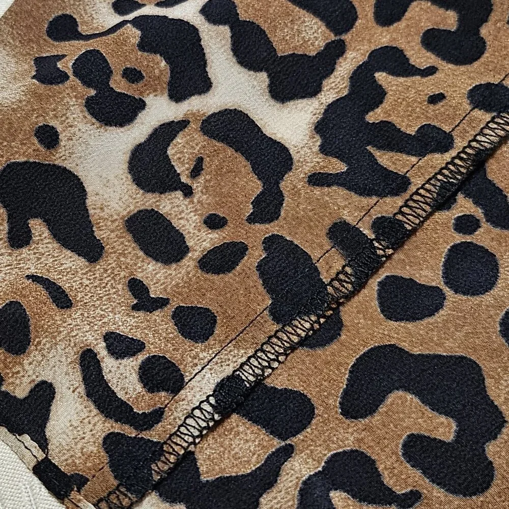 NANETTE LEPORE  LUSCIOUS  100% SILK ANIMAL PRINT DRESS  SIZE 2 - Picture 8 of 14